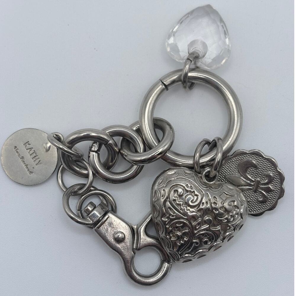 Kathy Van Zeeland Purse Charm/Keychain with Puffy Heart